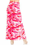 Pink Camo Maxi Skirt