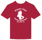 Red and White Pirate Girl Logo T-shirt