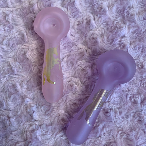 Iridescent Unicorn Glass Pipe