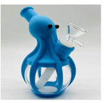 Silicone and Glass Hybrid Octopus Water Pipe