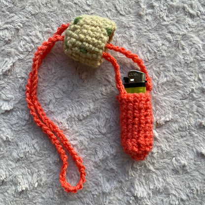 Crochet Mushroom Necklace