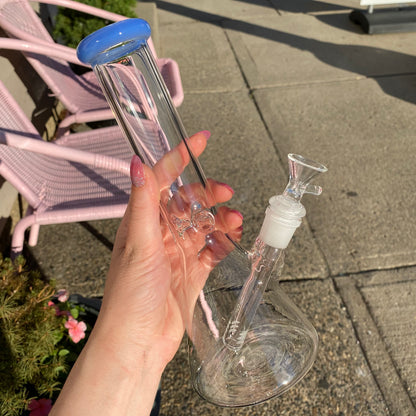Clear Beaker Water Pipe with Ice Catch