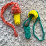 Crochet Mushroom Necklace