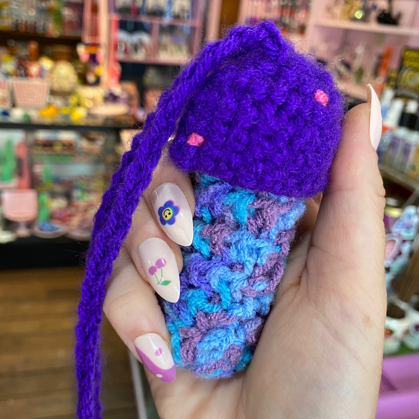 Crochet Mushroom Necklace