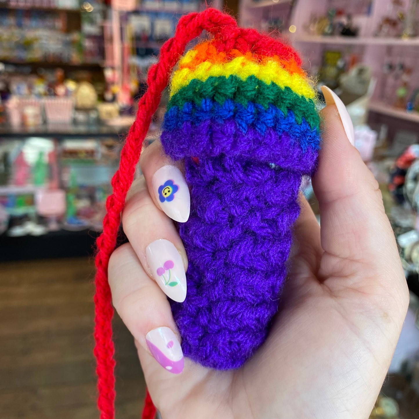 Crochet Mushroom Necklace