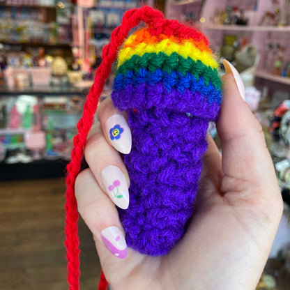 Crochet Mushroom Necklace