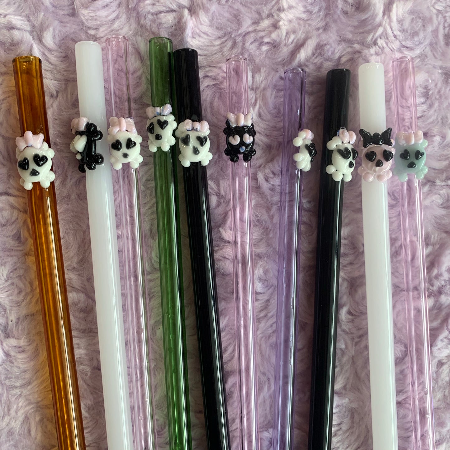 Skully Glass Drink Straw