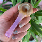 Pastel and Gold Frit Glass Pipe