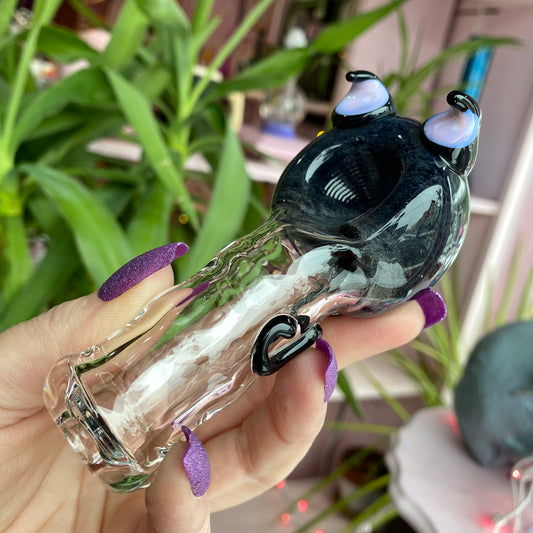 Black Cats Ears Glass Pipe