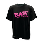 Black and Pink Raw T-shirt