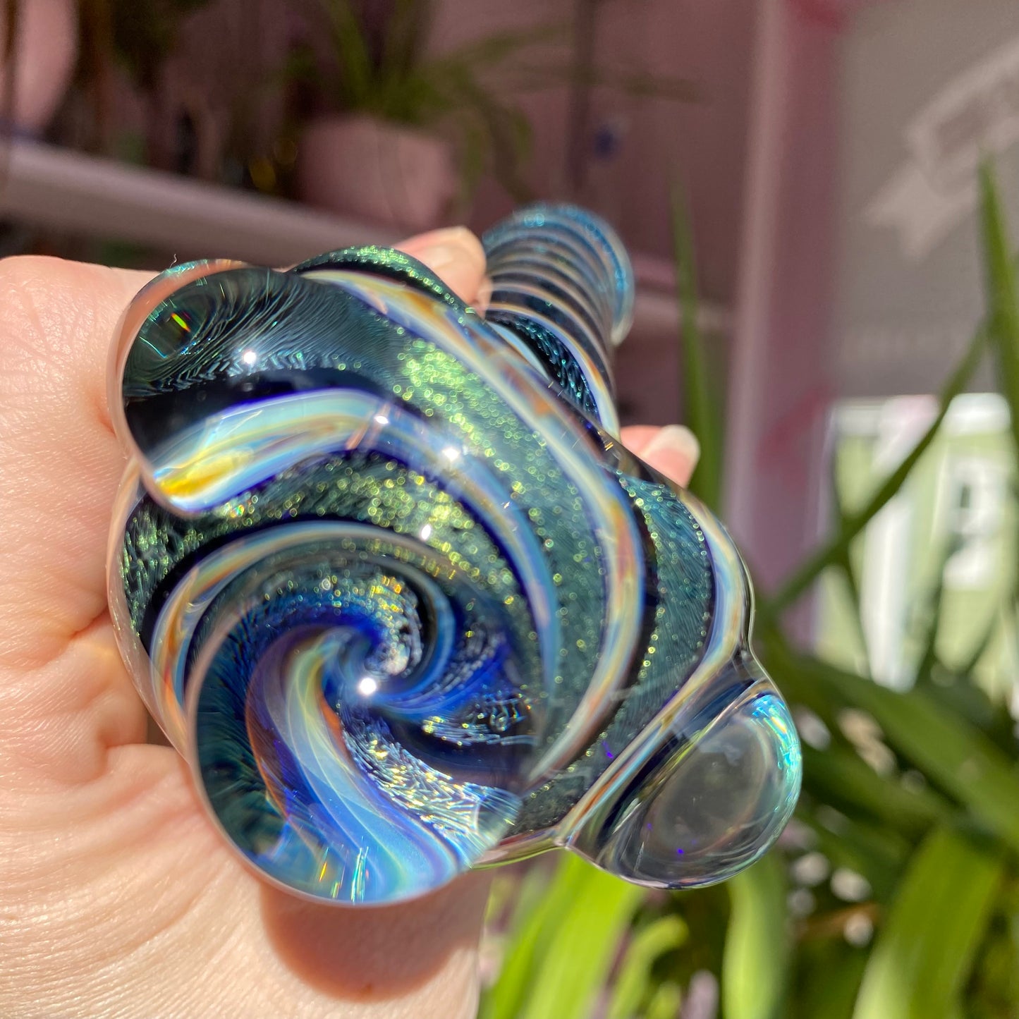 Large Dichro Swirl Glass Pipe