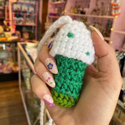 Crochet Mushroom Necklace