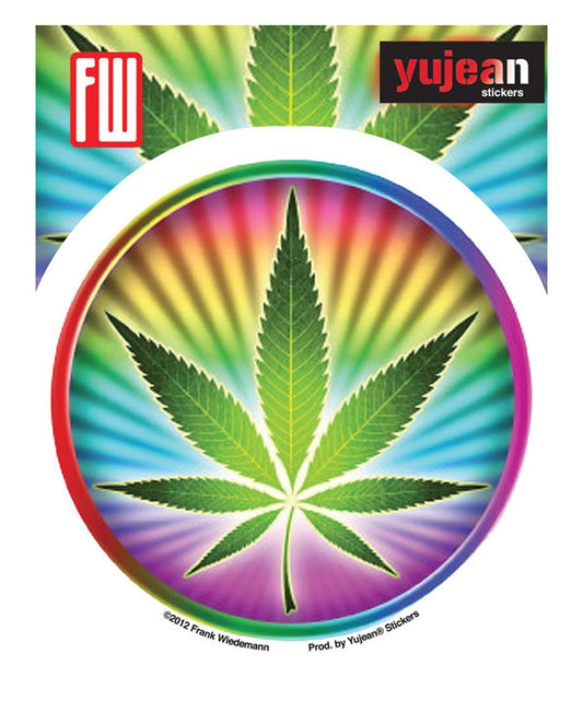 Psychedelic Leaf Sticker