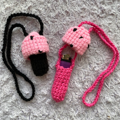 Crochet Mushroom Necklace