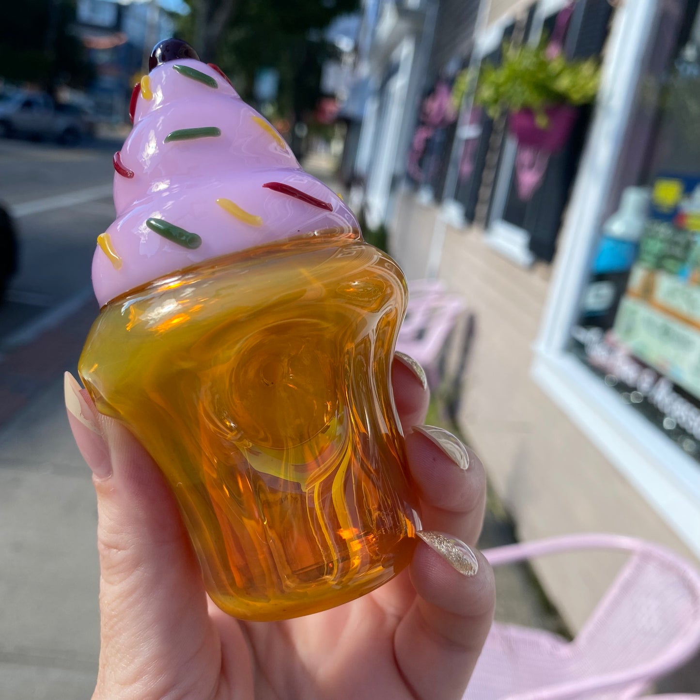 Pink Ice Cream Cone Pipe