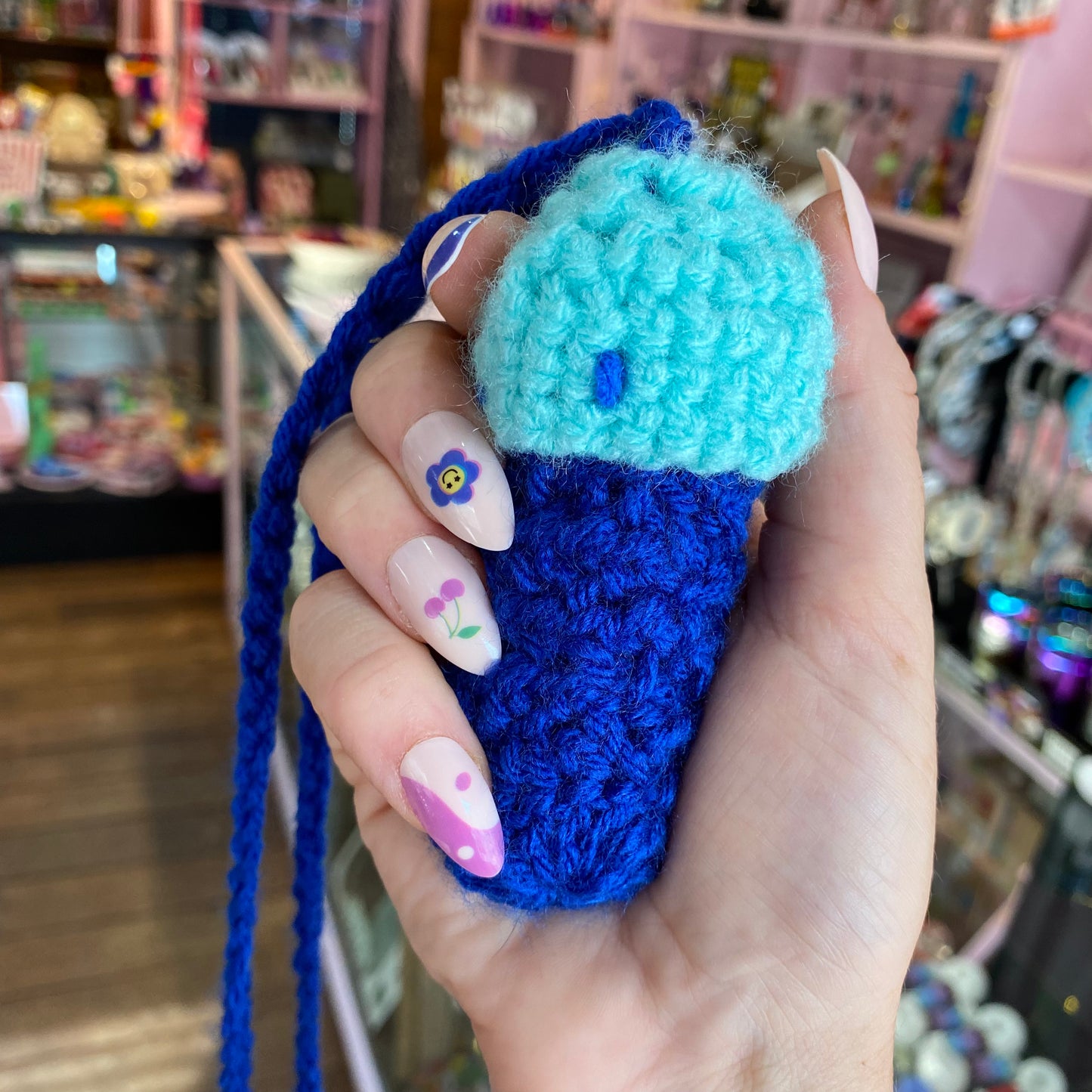 Crochet Mushroom Necklace