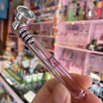 Pink Glass and Metal Pipe