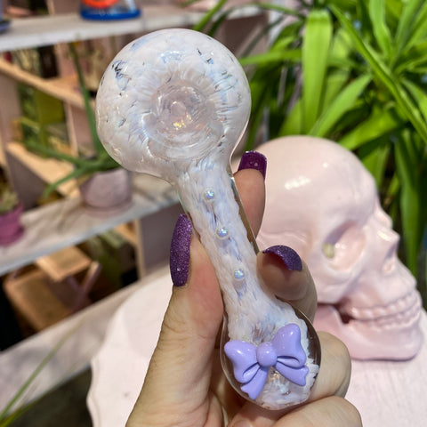 Frit Bow Glass Pipe