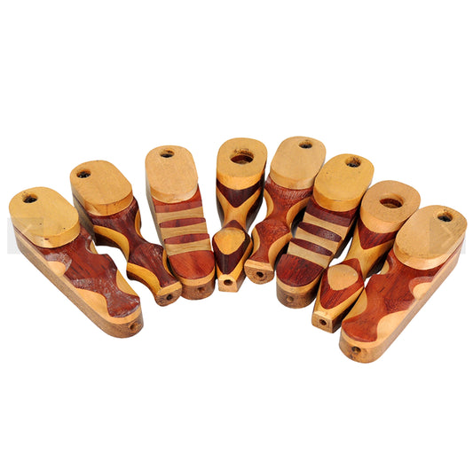 Carved Wooden Pipe with Cover