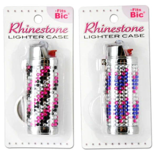 3.125 Rhinestone Lighter Cases w/Keychain