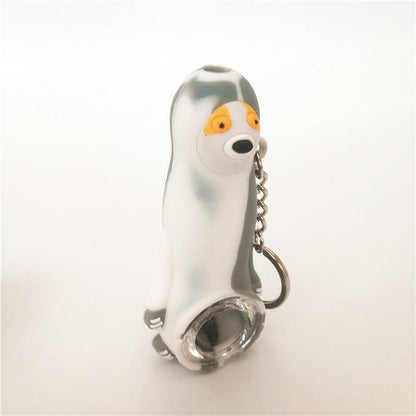 Silicone Sloth Keychain Pipe