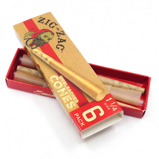 Zig Zag Pre-Rolled Unbleached Cones
